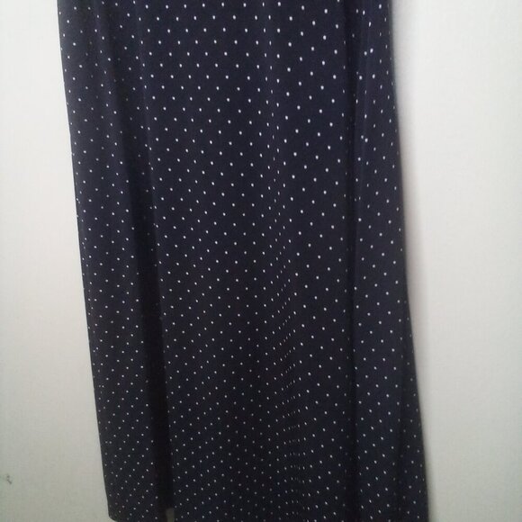 Merona Dress M Women Wrap Front Belt Short Sleeve Polka Dot Black White - Picture 16 of 16